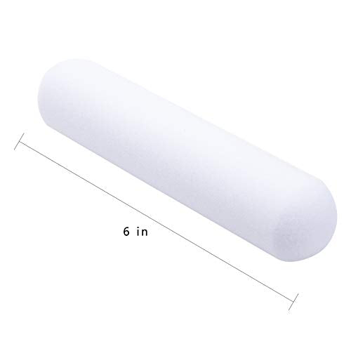 Mister Rui Foam Paint Roller, 36 Pack, 6 Inch High Density Foam Paint Roller Covers, Sponge Paint Rollers, Mini Rollers, S...