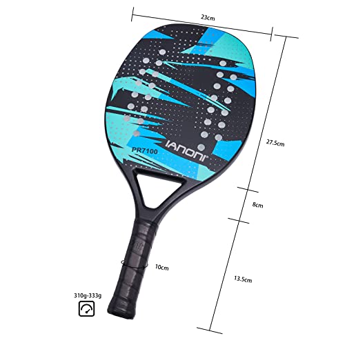 Beach Tennis Paddle Beach Tennis Racket Carbon Fiber with EVA Memory Foam Core Tennis Paddles