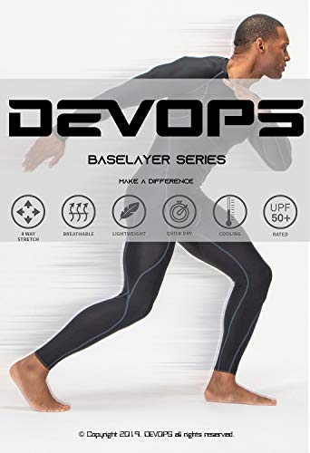 DEVOPS 2 Pack Men's 3/4 Compression Pants Athletic Leggings with Pocket