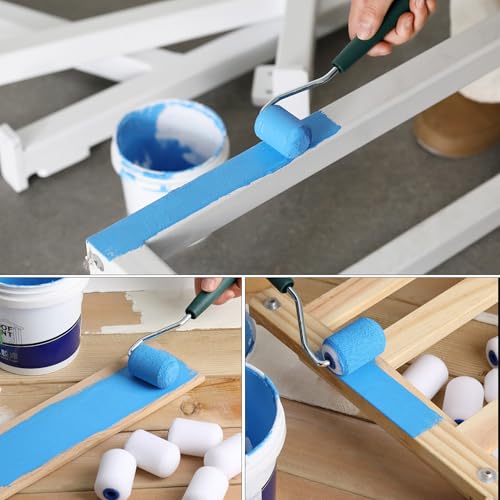 Bates Choice Foam Paint Roller Covers, 2", 12 Pack, High Density Mini Paint Roller Covers