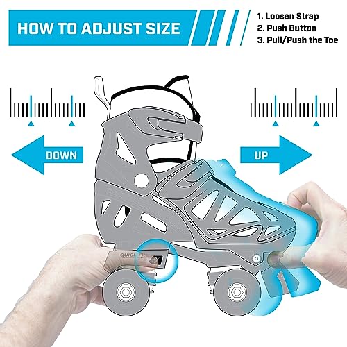 Roller Derby Trac Star Adjustable Skates for Kids, Beginners