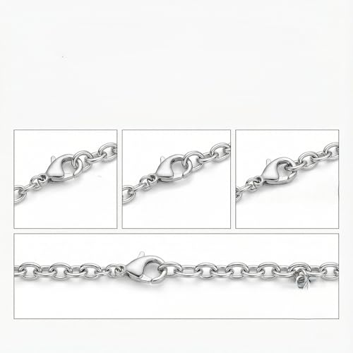 doorammy Minimalist Chain Bracelet with Letter & Star Charms, Shiny Crystal Accents, Adjustable Length (Silver Tone)