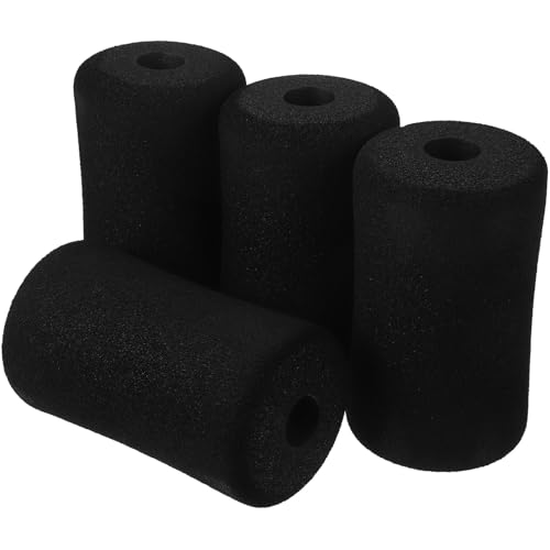 NUOBESTY 4pcs Ab Training Sleeve Foam Roller Covers Replacement Pads for Gym Exercise Equipment Soft Foam Pads for Leg Ext...