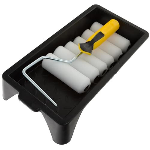 Coral 43401 Easy Coater Paint Mini Roller Kit - Includes 8 pcs (6 Covers) High-Density Foam Cover for Gloss Roller Kit - U...