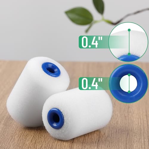 Bates Choice Foam Paint Roller Covers, 2", 12 Pack, High Density Mini Paint Roller Covers