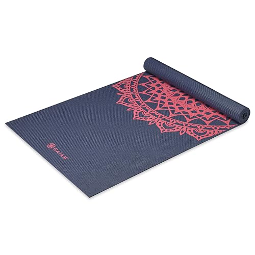 Gaiam Print Yoga Mat, Non Slip Exercise & Fitness Mat for All Types of Yoga, Pilates & Floor Exercises