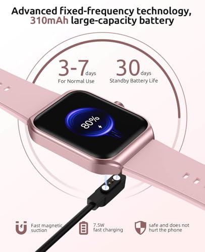 BooaBei Smart Watches for Man Women with Bluetooth Call,1.91" Smartwatch with Heart Blood Pressure/Blood Oxygen/Rate/Sleep...