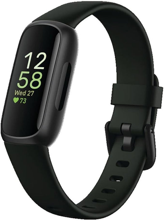 Fitbit Inspire 3 Health &-Fitness-Tracker with Stress Management, Workout Intensity, Sleep Tracking, 24/7 Heart Rate and m...