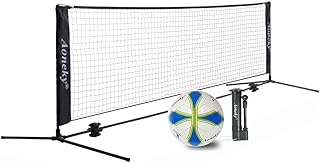 Aoneky 6.8ft Portable Soccer Tennis Set - Soccer Volley Set with Net and Ball