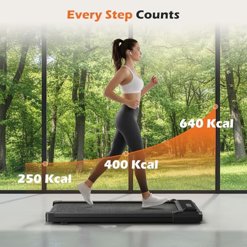 Sweetcrispy Compact Treadmill for Small Spaces, Quiet Under-Desk Walking Pad, Slim & Portable Design for Home Office Worko...