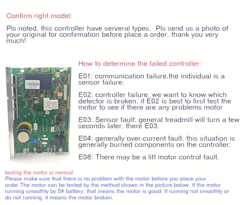 PA-AE00070L Treadmill Control Board Motherboard, 2 capacitance, 12 Pins Treadmill Motor Controller D020105 Fits for Treadm...