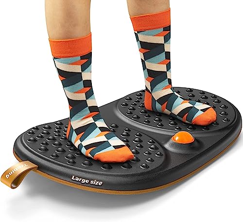 Trobing Standing Desk Mat Balance Board with Rollerball, Wooden Wobble Anti Fatigue Mat Balance Board for Standing Desk, H...