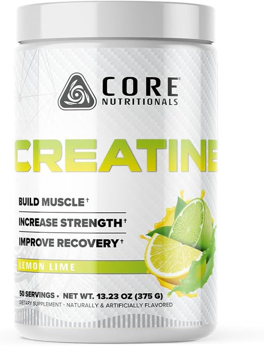 Core Nutritionals Creatine Monohydrate | Increase Strength, Build Muscle, Improve Recovery | 5g Creatine | 50 Servings (Le...