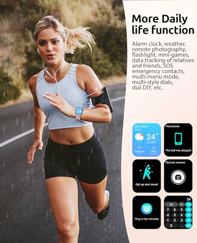 BooaBei Smart Watches for Man Women with Bluetooth Call,1.91" Smartwatch with Heart Blood Pressure/Blood Oxygen/Rate/Sleep...