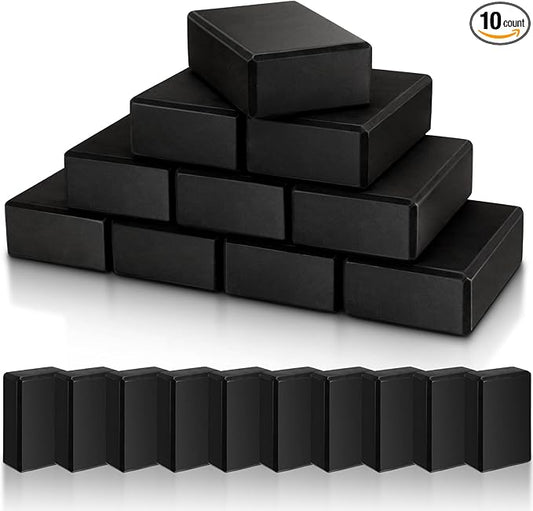 10 Pcs Foam EVA Yoga Blocks Lightweight Non Slip Supportive Yoga Bricks for Pilates Stretching and Meditation, Women Men Y...
