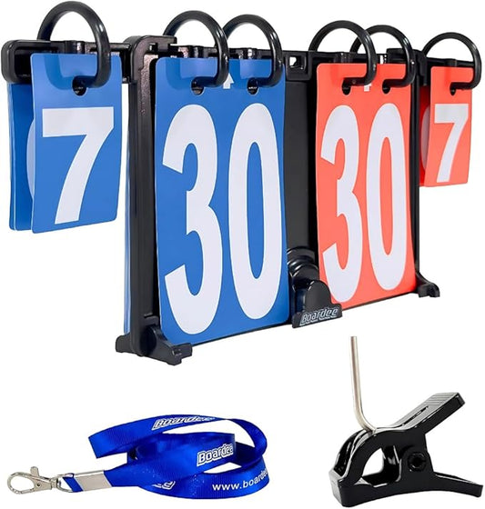 Boardee Portable Scoreboard – Wearable Attachable Tabletop Score Keeper for Volleyball, Beach Volleyball, Cornhole, Tenni...
