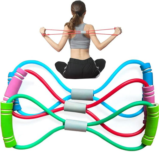 Fitness 8 Yoga Pulling Rope Resistance Band & Arm Resistance Bands Workout Chest Arm and Shoulder Stretch Bands Exercise E...