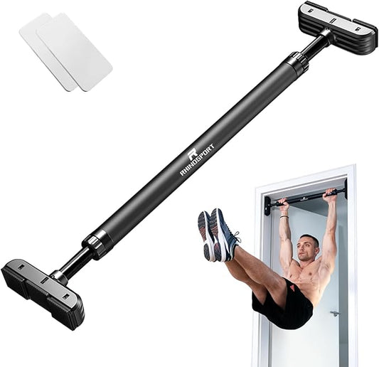 RHINOSPORT Door Pull Up Bar Doorway No-Screw from 69-92 cm (27.1in-36.2in) Workout Equipment for Home Gym Upper Body Worko...