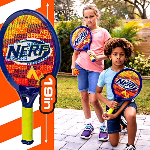 Nerf Small Driveway Tennis Set for Kids - 2 Player Kids Tennis Set - Rackets and Foam Ball - Indoor + Outdoor - (2) Racket...