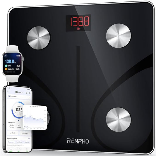 RENPHO Smart Scale for Body Weight, FSA&HSA Eligible, Digital Bathroom Scale BMI Weighing Bluetooth Body Fat Scale, Body C...