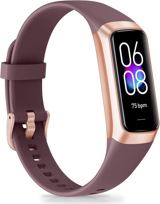 Fitness Tracker with 24/7 Heart Rate Blood Oxygen Sleep Monitor, 1.1" AMOLED Touch Screen Activity Tracker Smart Watches, ...