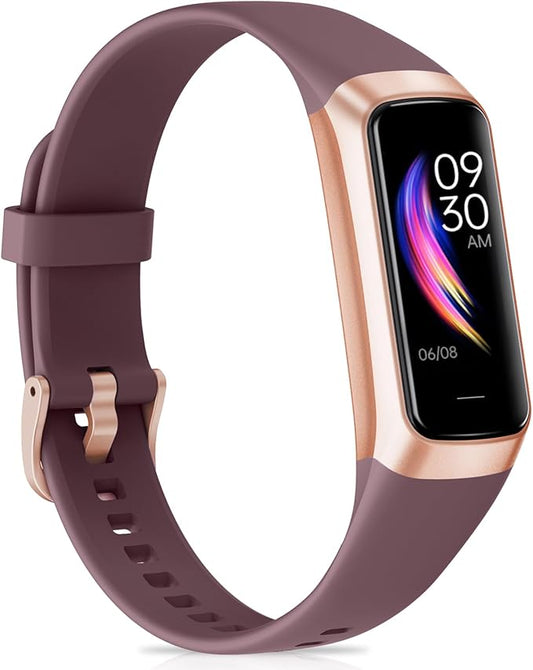 Fitness Tracker with 24/7Heart Rate, Blood Pressure, Sleep Tracking, Calorie, Activity Tracker with 1.1" AMOLED Color Scre...