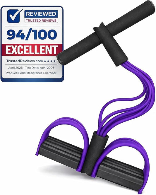 Premium 6 Tubes Foot Pedal Resistance Band – Multifunction Tension Rope for Full-Body Workouts, Yoga & Home Fitness | Stro...