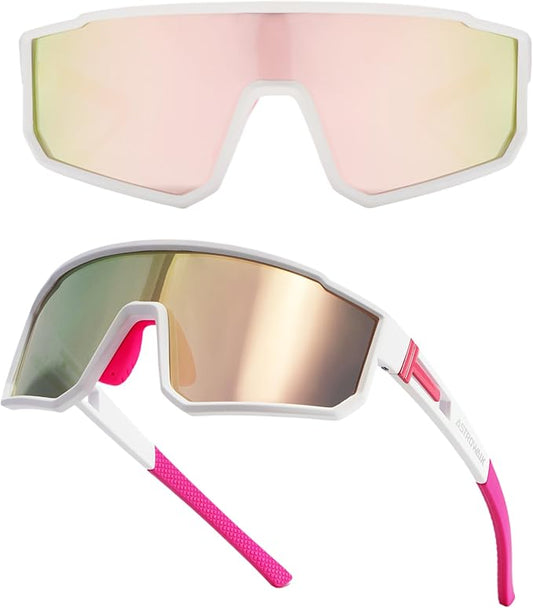 Polarized Running Sunglasses For Men Women, UV400 with Adjustble Nose Pad for Cycling, Hiking,Beach Volleyball