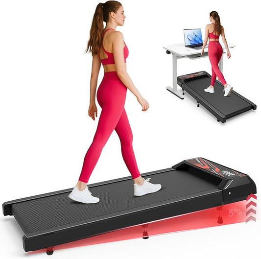 2.5HP Walking Mat with Incline pad,Under Desk Treadmill, Walking Running Pad with Remote, 3 in 1 Low Noise Small Mini Port...