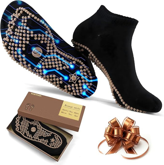 WARMVIN Acupressure Socks Reflexology Foot Massage for Women Men Acupuncture Socks with Pressure Point, Gifts for Busy Mom...