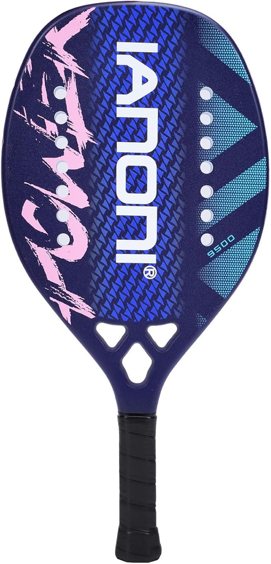 Beach Tennis Paddle Beach Tennis Racket Carbon Fiber with EVA Memory Foam Core Tennis Paddles