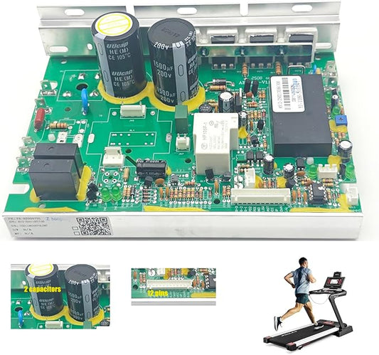 PA-AE00070L Treadmill Control Board Motherboard, 2 capacitance, 12 Pins Treadmill Motor Controller D020105 Fits for Treadm...