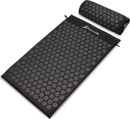 ProsourceFit Acupressure Mat and Pillow Set for Back/Neck Pain Relief and Muscle Relaxation