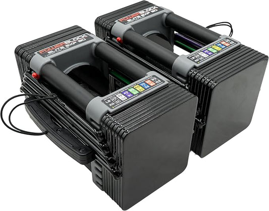 PowerBlock Elite EXP Adjustable Dumbbells, Sold in Pairs, Stage 1, 5-50 lb. Dumbbells, Durable Steel Build, Innovative Wor...